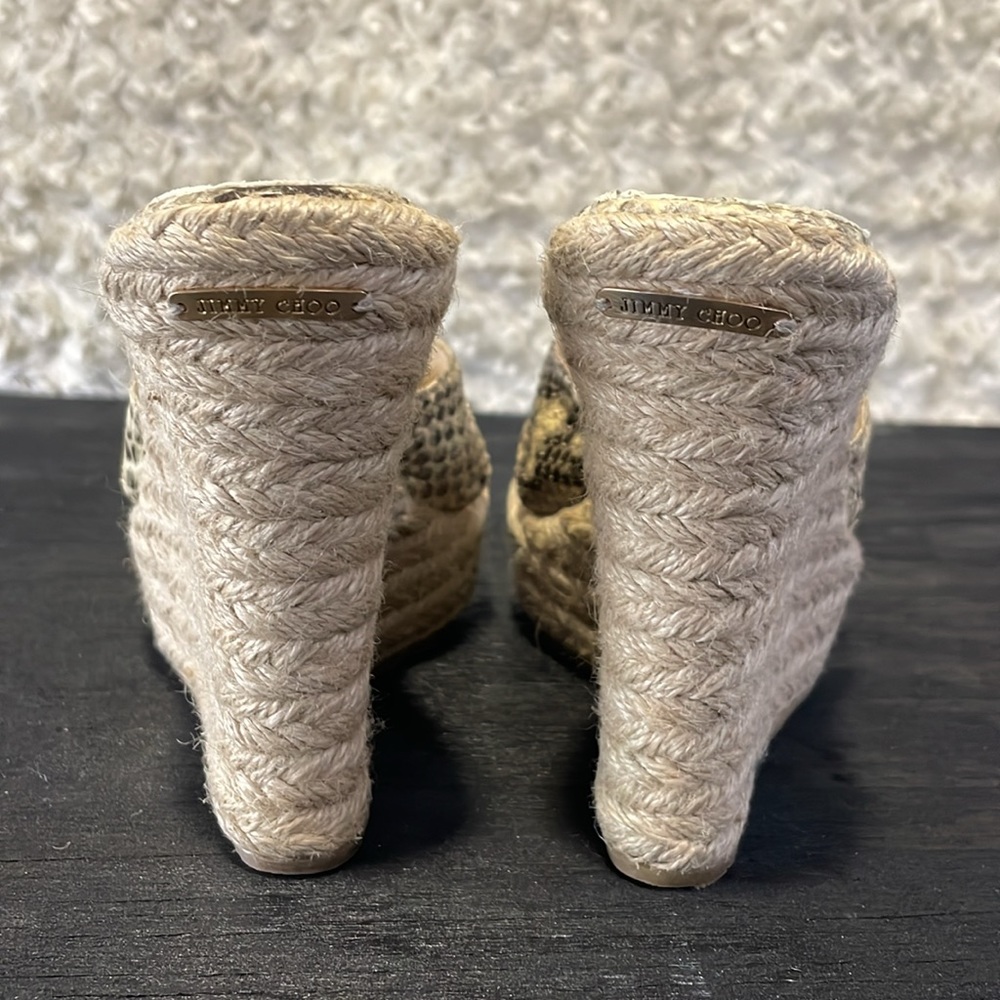 Jimmy Choo Dovina snake print wedges/ espadrilles - Picture 5 of 16